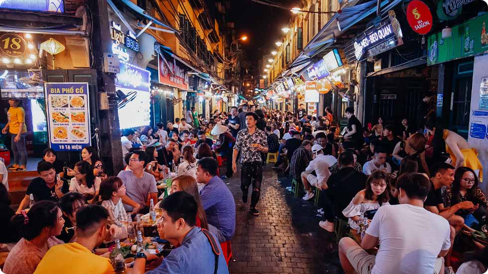 Mercado noturno de Hanói