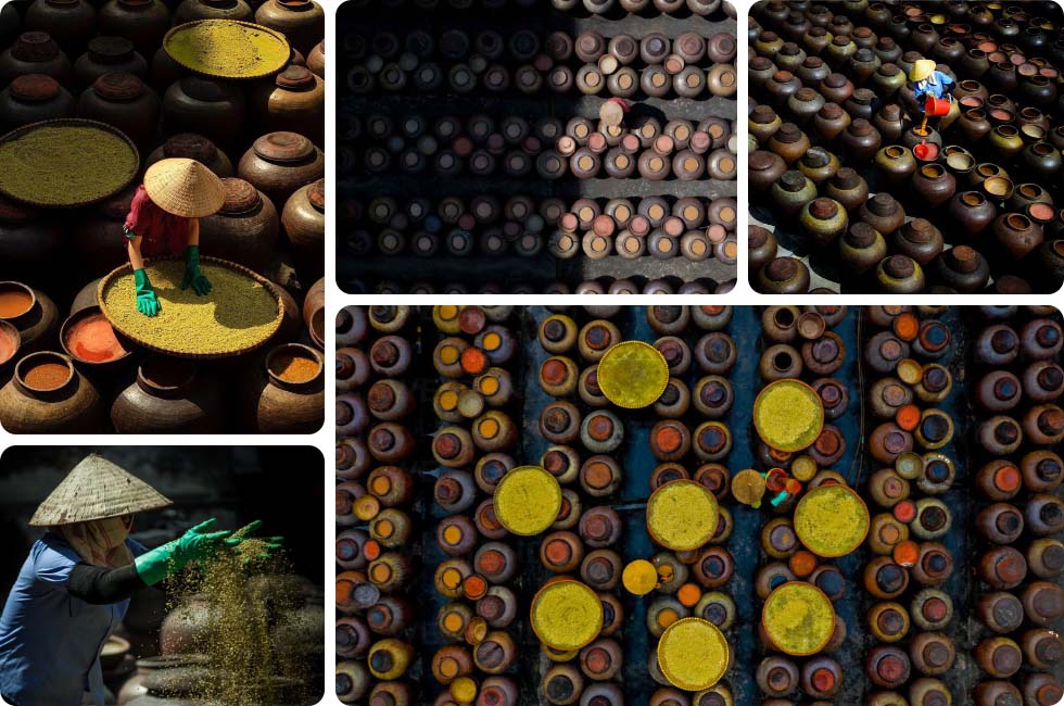 Aldeia de artesanato do molho de soja Ban Yen Nhan