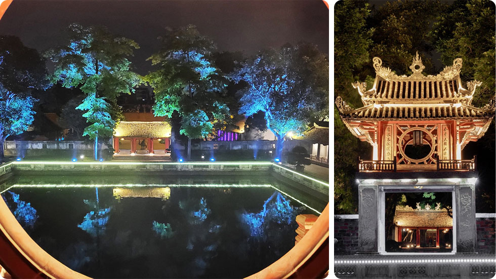 passeio noturno no templo da literatura