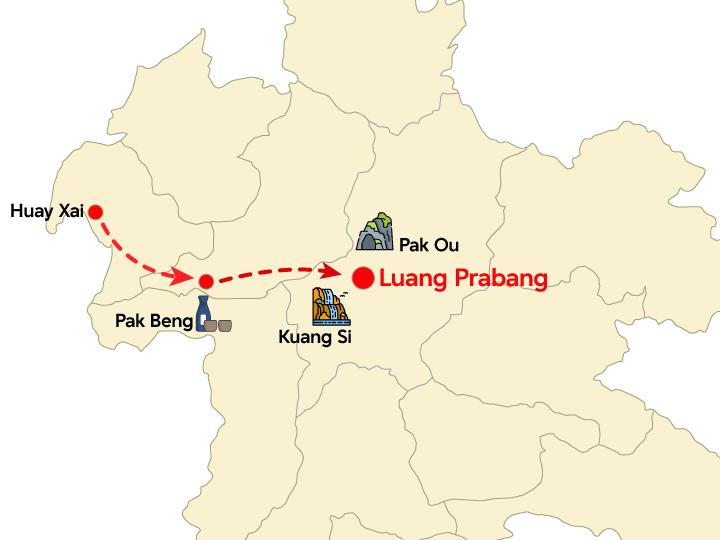 Huay Xai - Pak Beng - Luang Prabang